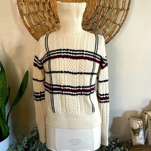 Joie cable knit high turtleneck sweater - warm & cozy EUC